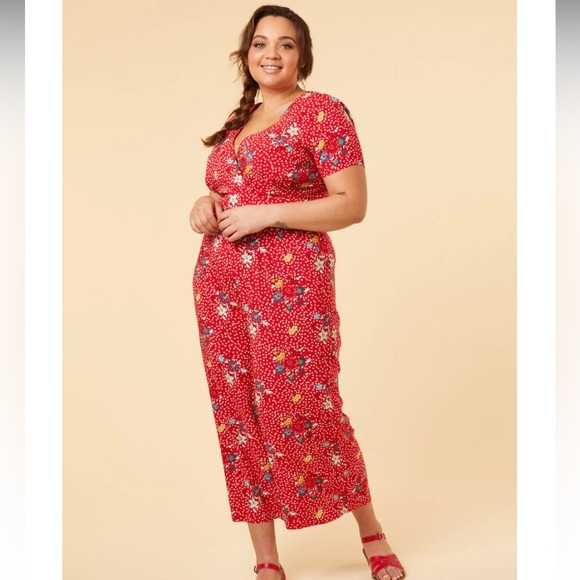 ARIANNE ECOVERO FLOWER PATCH PRINT JUMPSUIT Joanie Molly Hatch Pockets - Picture 3 of 10